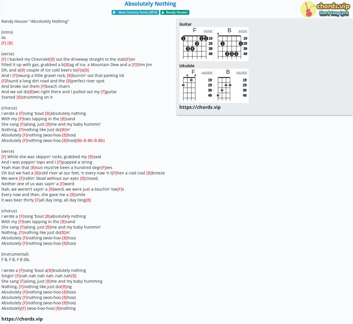 Chord Absolutely Nothing Randy Houser Tab Song Lyric Sheet Guitar Ukulele Chords Vip Chord Absolutely Nothing Randy Houser Tab Song Lyric Sheet Guitar Ukulele Chords Vip