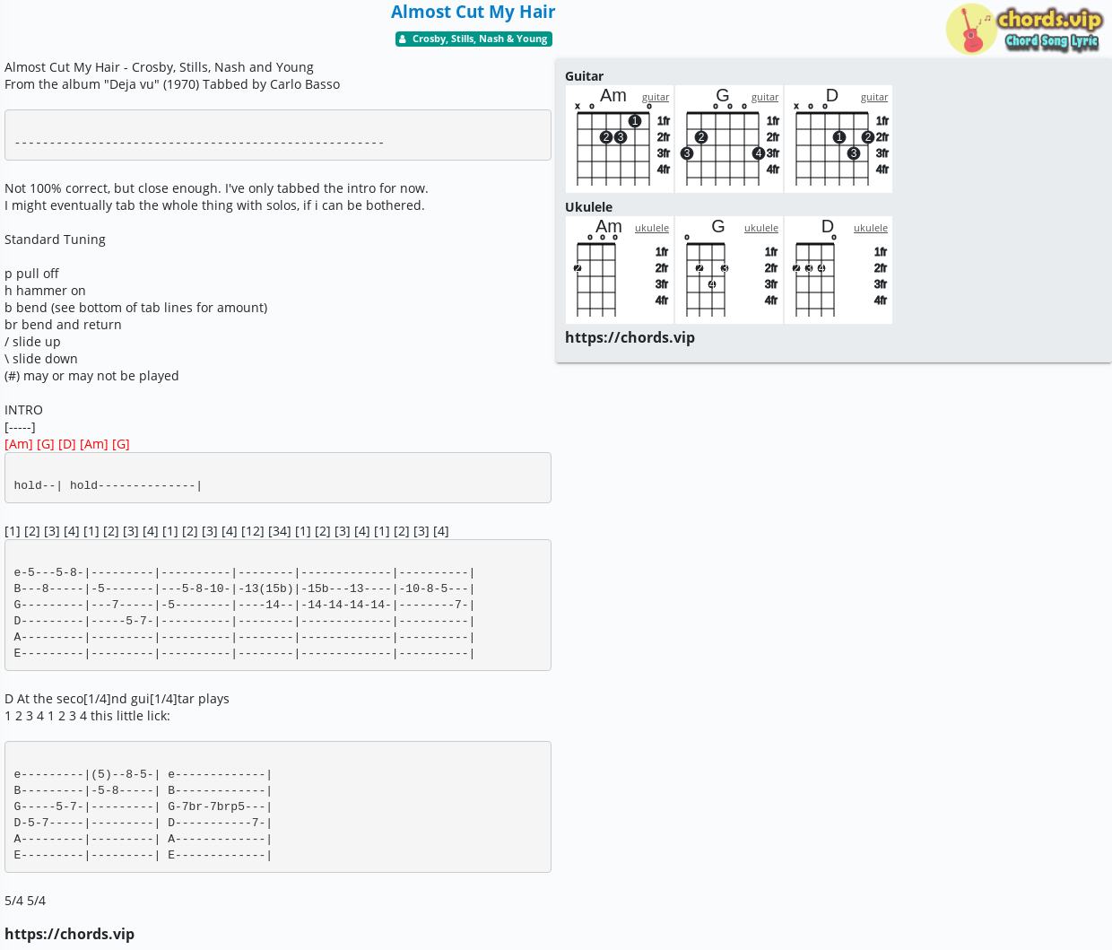 Chord: Almost Cut My Hair - Crosby, Stills, Nash & Young - tab, song lyric,  sheet, guitar, ukulele | chords.vip