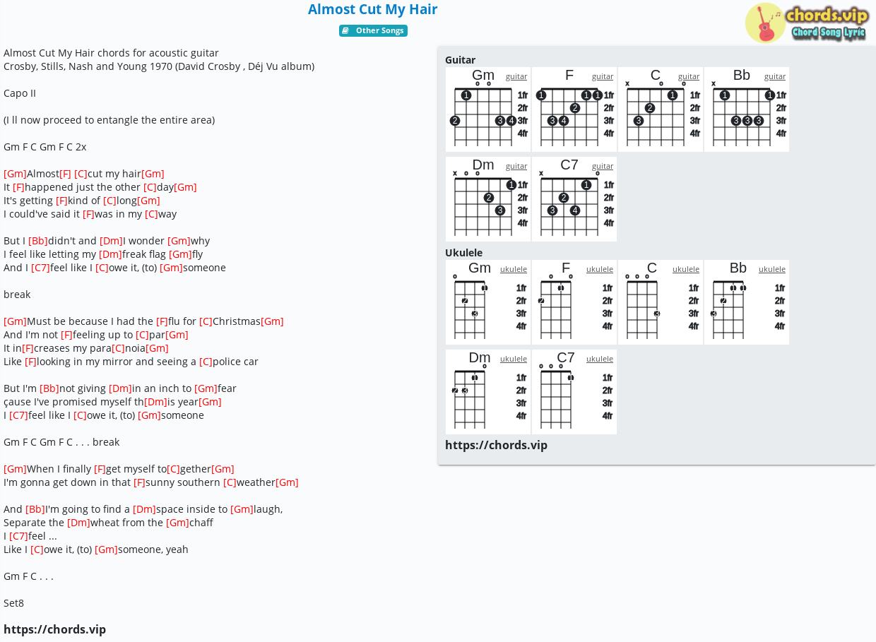 Blue Hair Ukulele Chords - Easy Version - wide 2