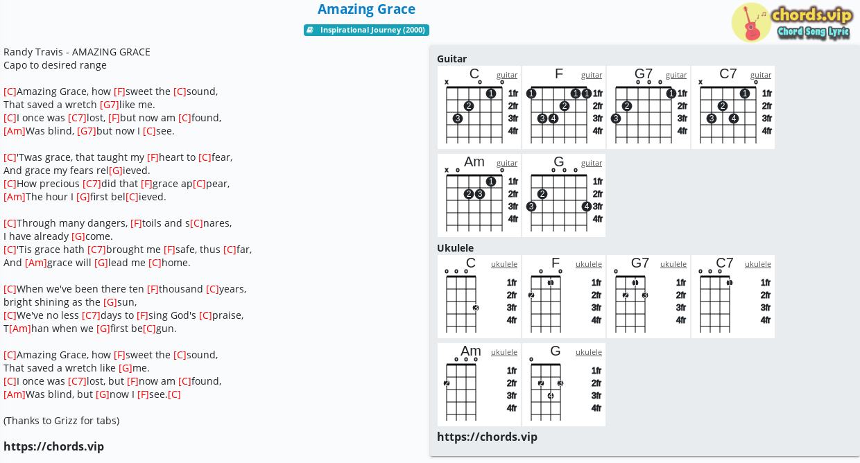 amazing grace easy guitar chords