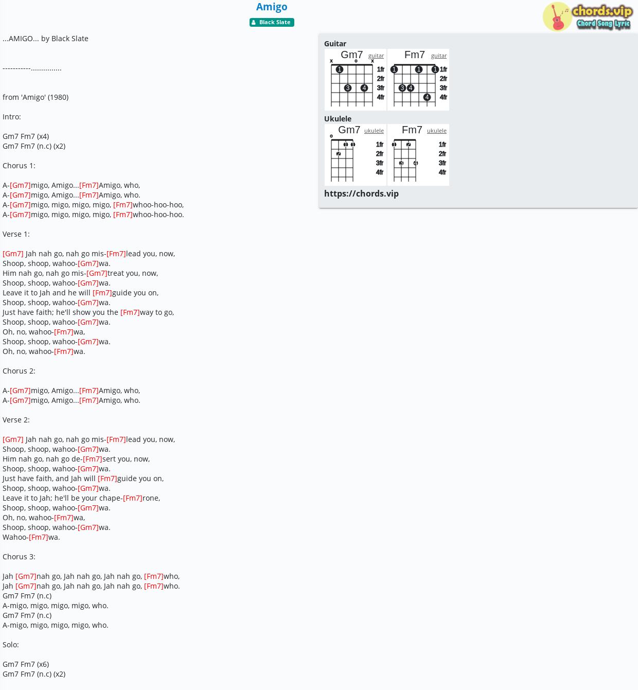 Chord Amigo Black Slate Tab Song Lyric Sheet Guitar Ukulele Chords Vip Chord Amigo Black Slate Tab Song Lyric Sheet Guitar Ukulele Chords Vip