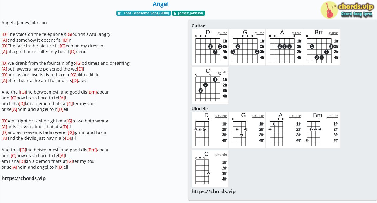 Chord Angel Jamey Johnson Tab Song Lyric Sheet Guitar Ukulele Chords Vip