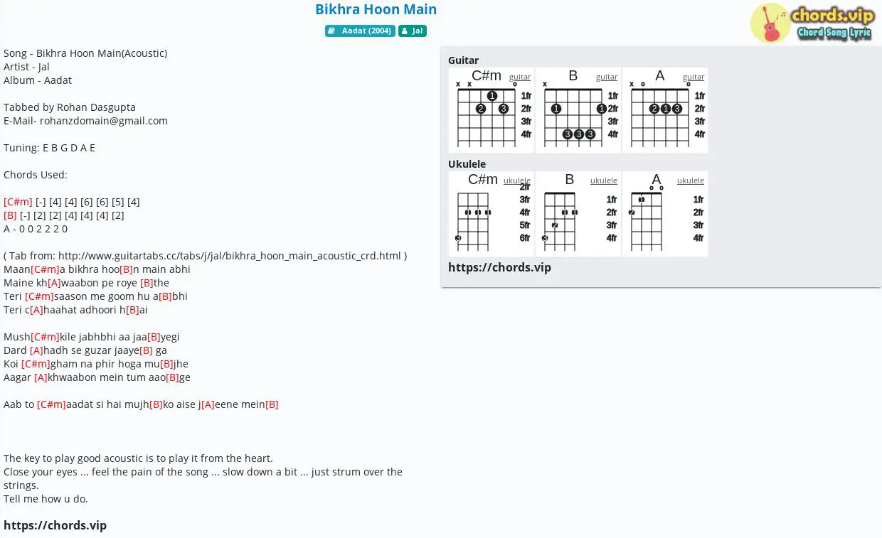 aadat guitar chords with capo aadat guitar chords with capo