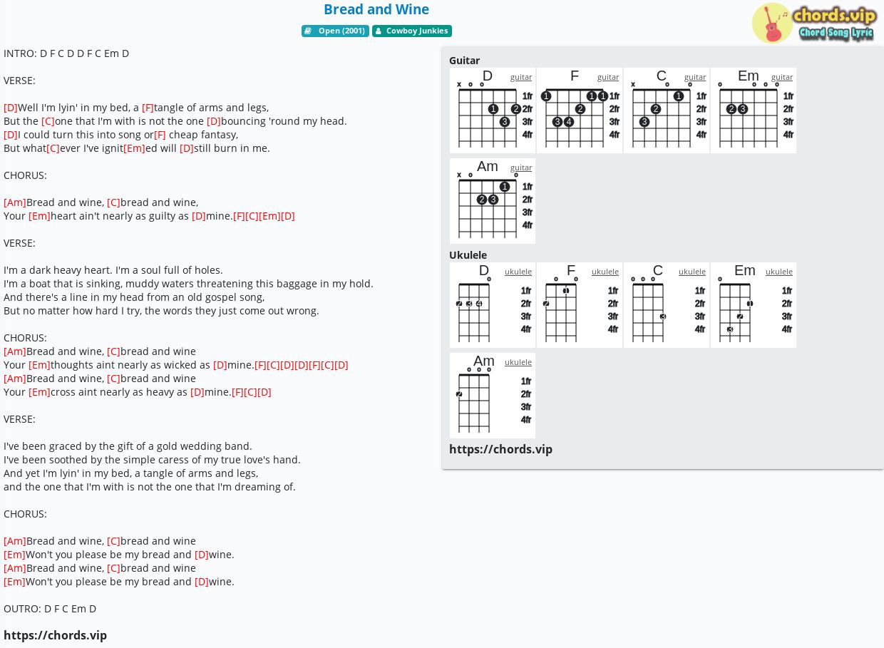 Gifts Of Bread And Wine Lyrics And Chords Bread Poster