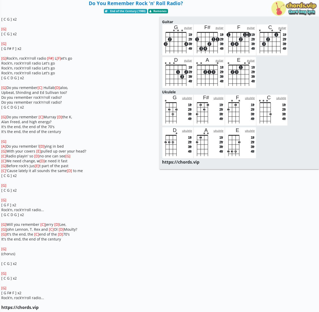 pasatiempo Corte de pelo Bienvenido Chord: Do You Remember Rock 'n' Roll Radio? - Ramones - tab, song lyric, sheet, guitar, ukulele | chords.vip pasatiempo Corte de pelo Bienvenido Chord: Do You Remember Rock 'n' Roll Radio? - Ramones - tab, song lyric, sheet, guitar, ukulele | chords.vip