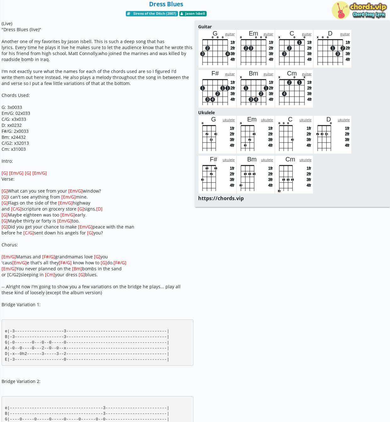 Chord Dress Blues tab, song lyric, sheet, guitar, ukulele chords.vip
