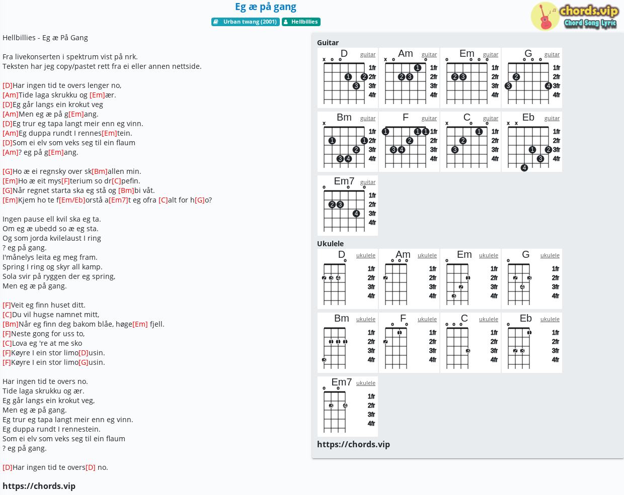 Chord Eg Ae Pa Gang Hellbillies Tab Song Lyric Sheet Guitar Ukulele Chords Vip