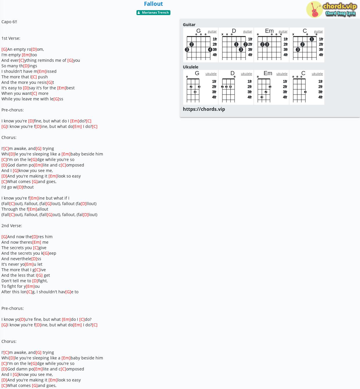 Chord Fallout Marianas Trench Tab Song Lyric Sheet Guitar Ukulele Chords Vip Chord Fallout Marianas Trench Tab Song Lyric Sheet Guitar Ukulele Chords Vip