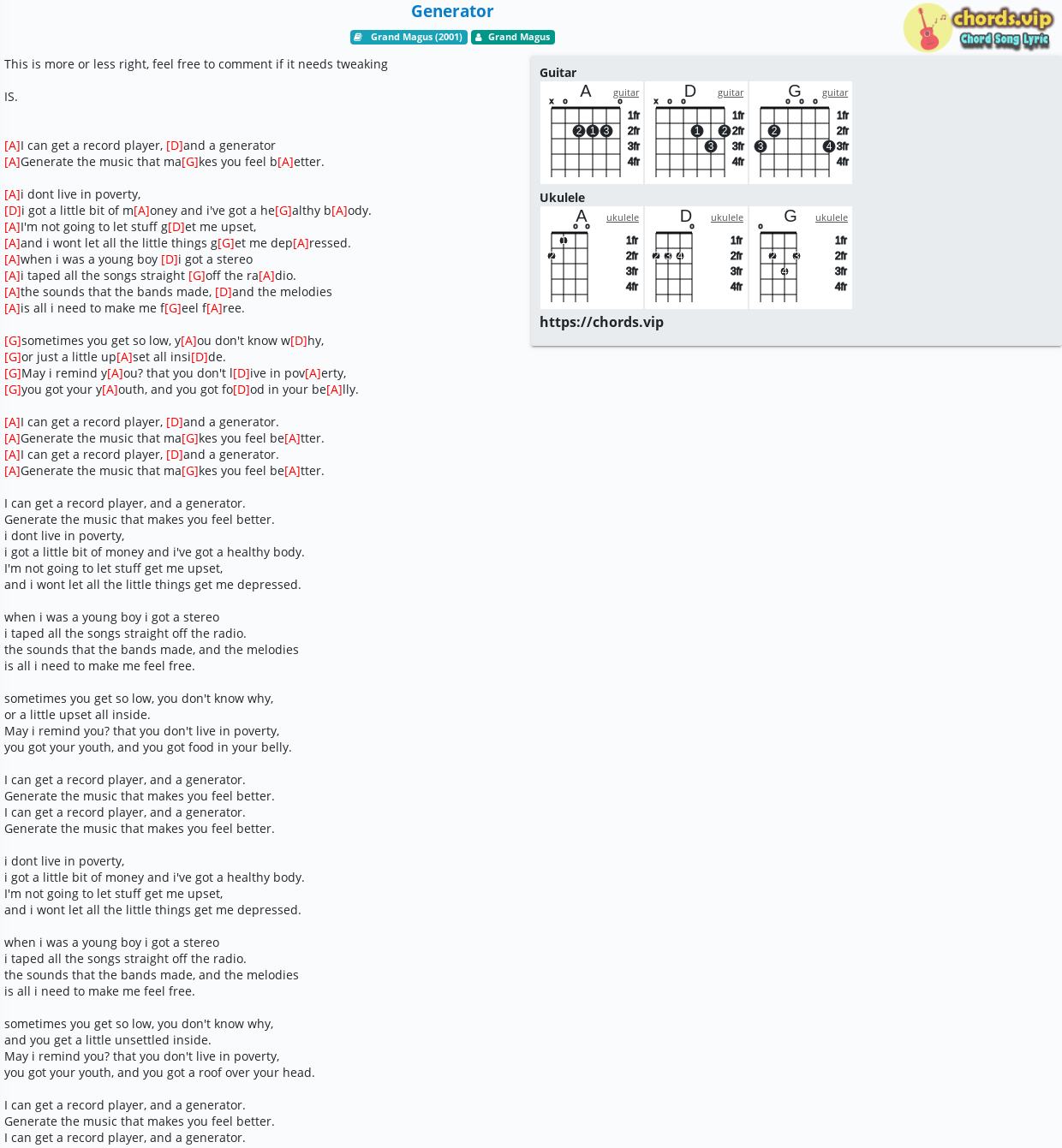 Chord Generator Grand Magus Tab Song Lyric Sheet Guitar Ukulele Chords Vip