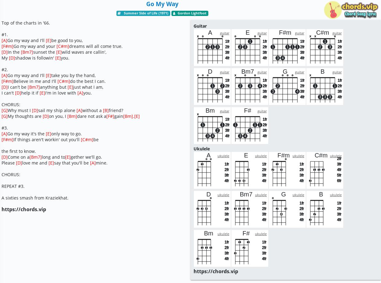Chord Go My Way Gordon Lightfoot Tab Song Lyric Sheet Guitar Ukulele Chords Vip Chord Go My Way Gordon Lightfoot Tab Song Lyric Sheet Guitar Ukulele Chords Vip