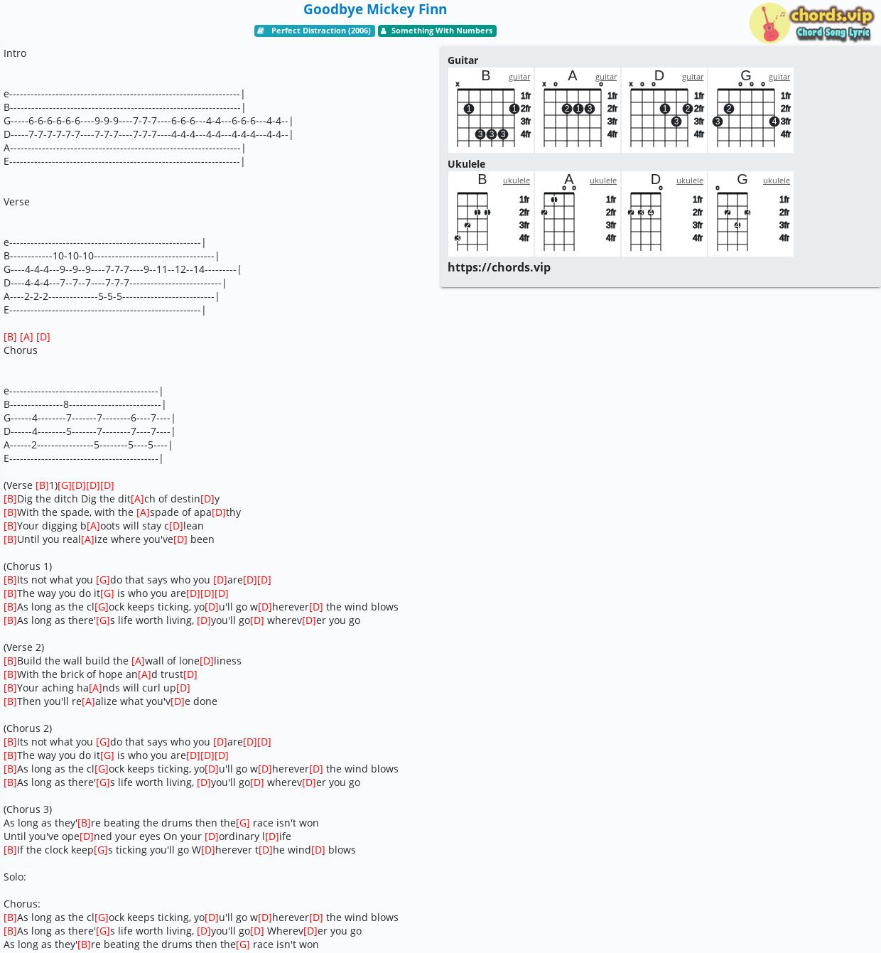 Chord Goodbye Mickey Finn Something With Numbers Tab Song Lyric Sheet Guitar Ukulele Chords Vip