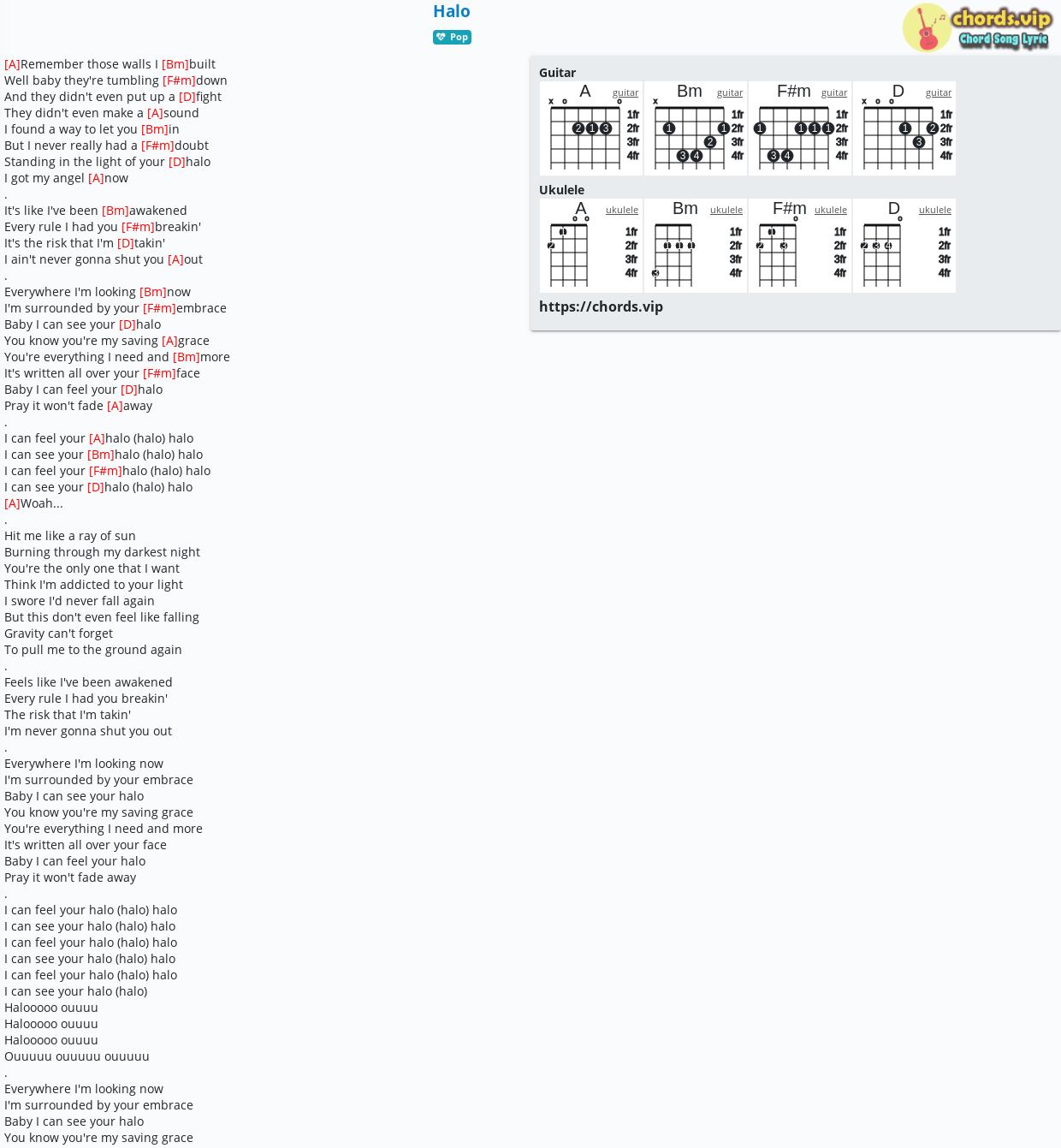 Chord Halo Nhạc Au Mỹ Tab Song Lyric Sheet Guitar Ukulele Chords Vip