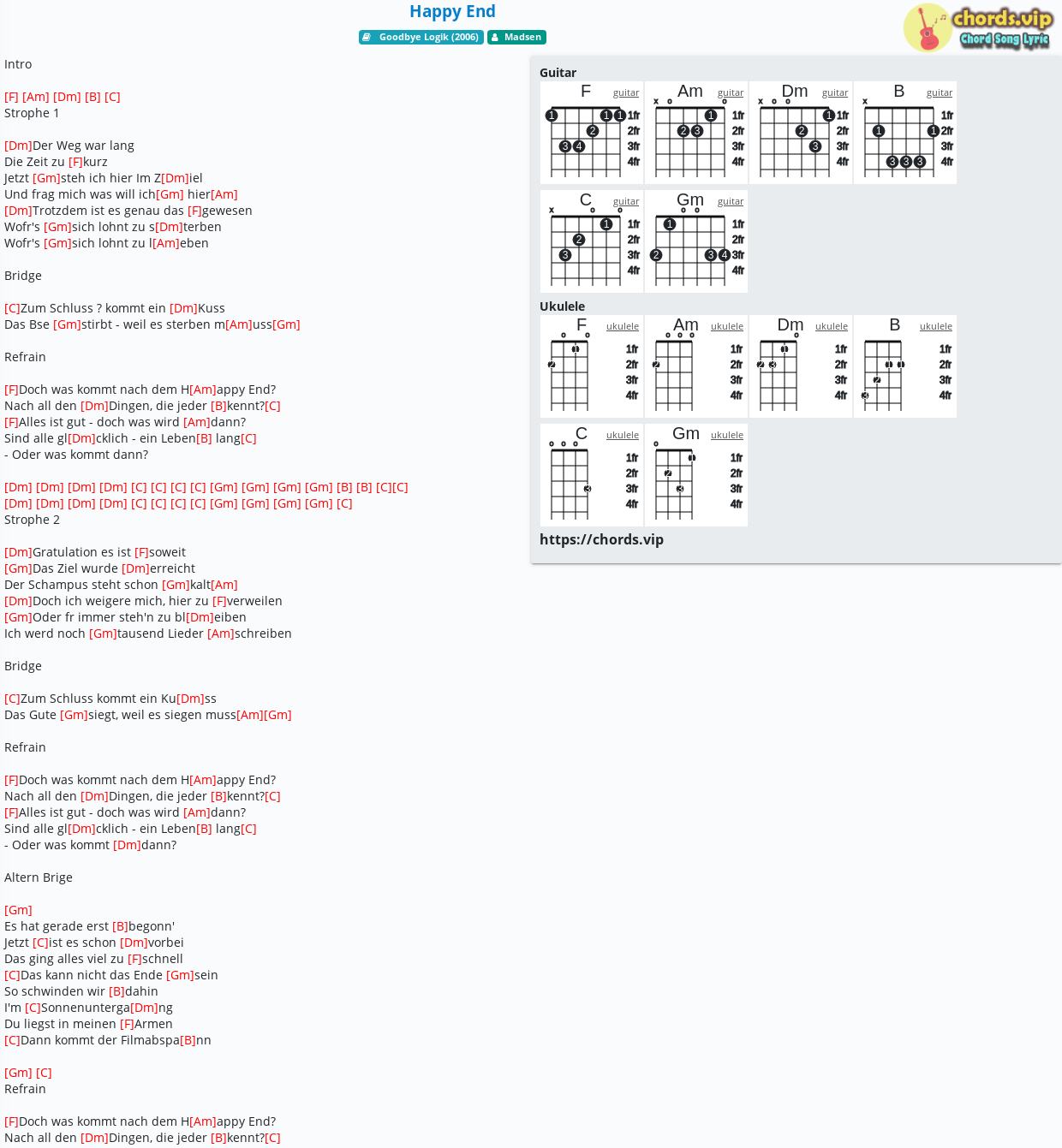 Chord Happy End Madsen Tab Song Lyric Sheet Guitar Ukulele Chords Vip Chord Happy End Madsen Tab Song Lyric Sheet Guitar Ukulele Chords Vip