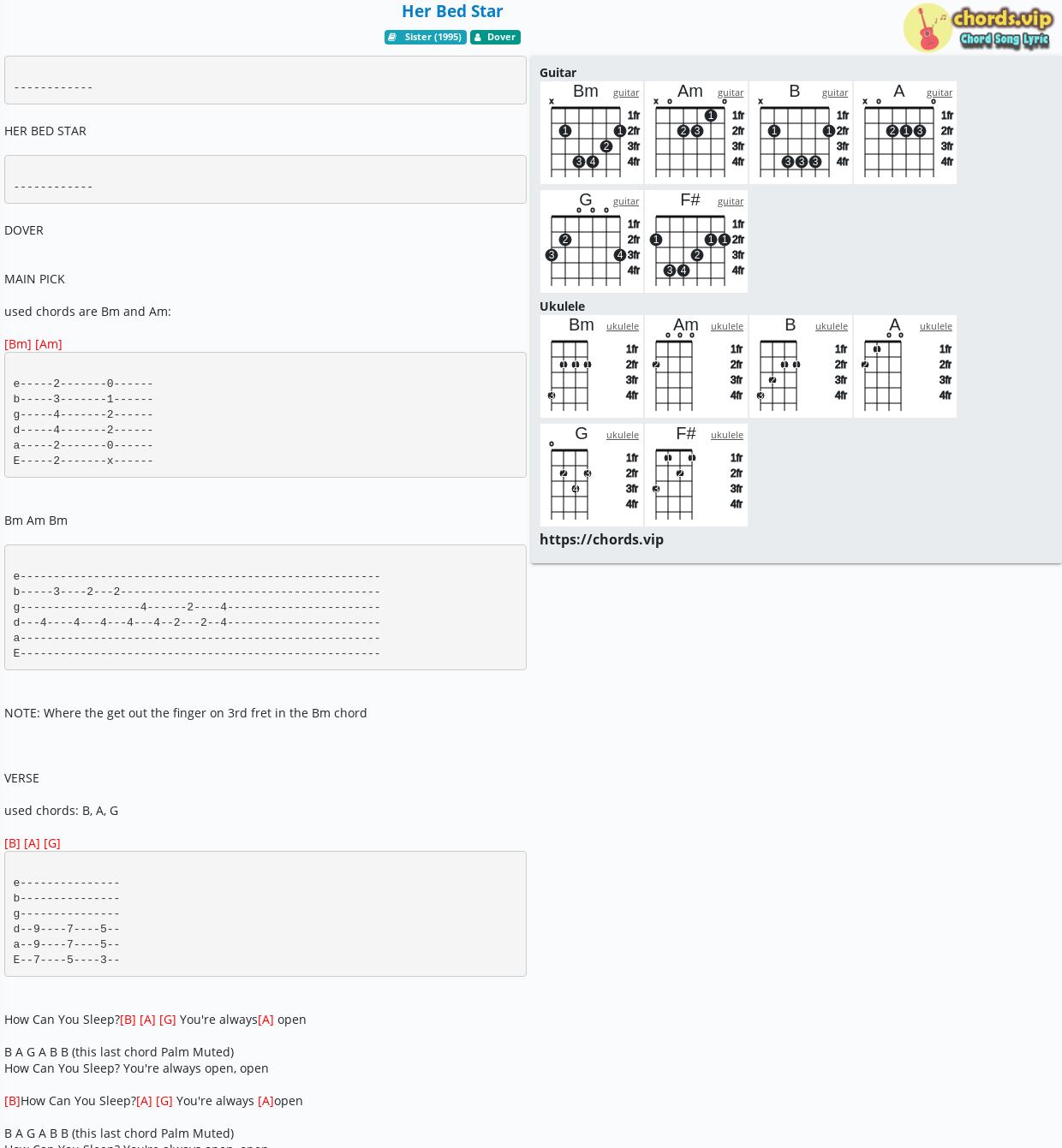 Chord Her Bed Star Dover Tab Song Lyric Sheet Guitar Ukulele Chords Vip Chord Her Bed Star Dover Tab Song Lyric Sheet Guitar Ukulele Chords Vip