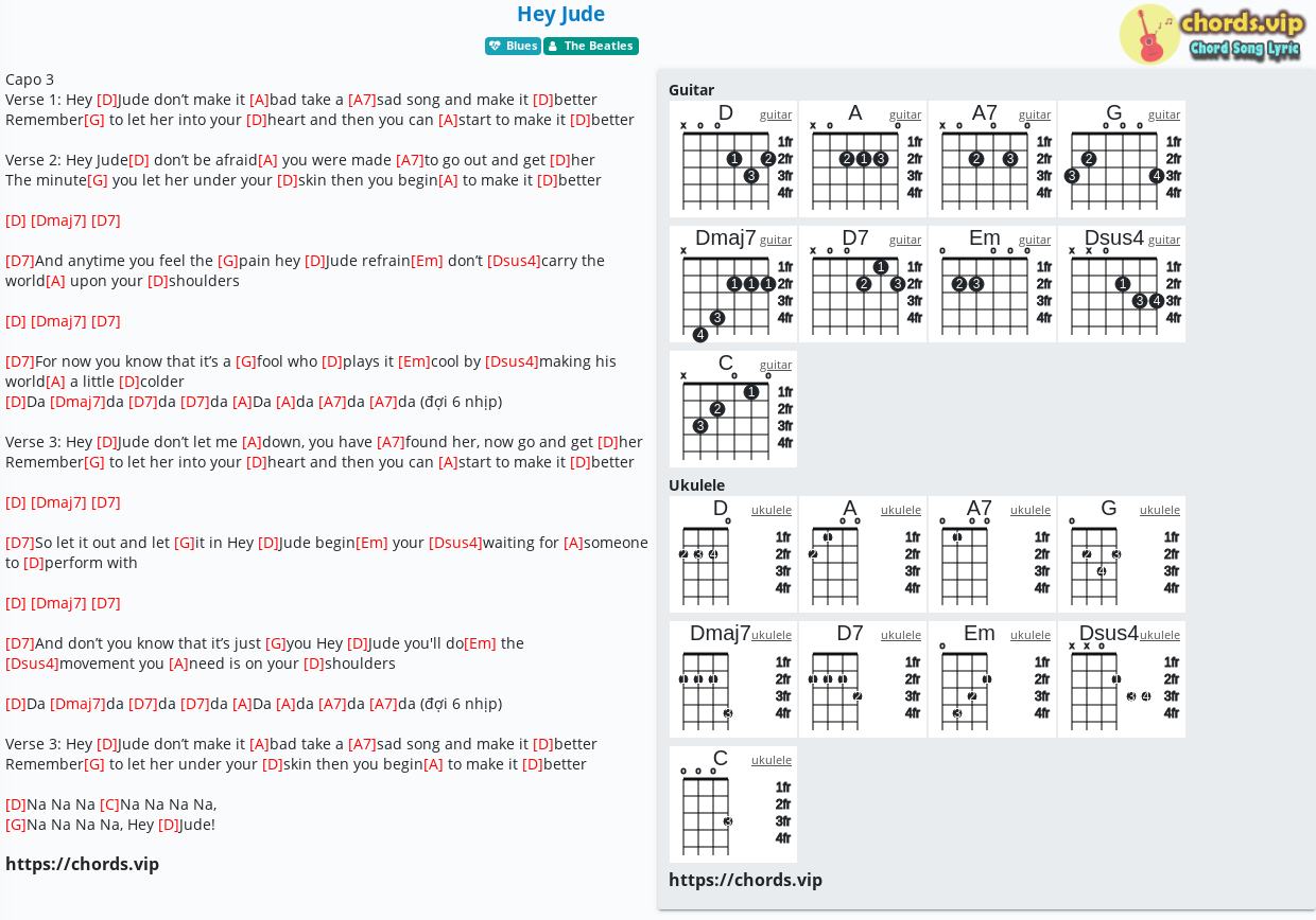 hey jude piano chords tabs