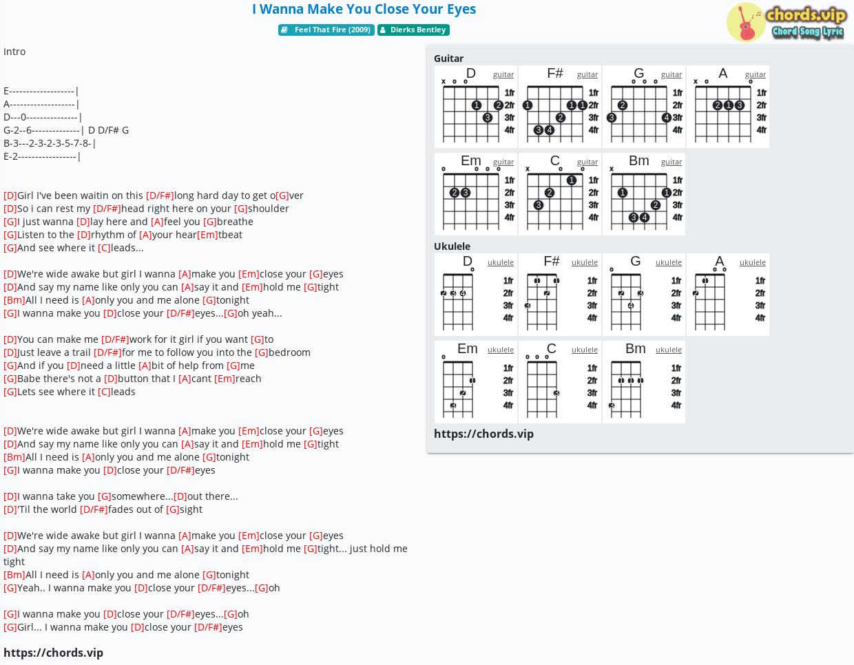 Chord I Wanna Make You Close Your Eyes Dierks Bentley Tab Song Lyric Sheet Guitar Ukulele Chords Vip