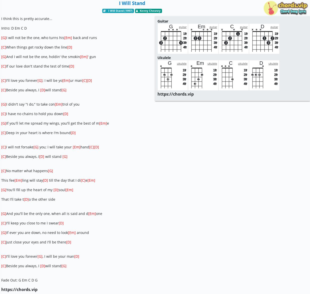 Chord I Will Stand Kenny Chesney Tab Song Lyric Sheet Guitar Ukulele Chords Vip Chord I Will Stand Kenny Chesney Tab Song Lyric Sheet Guitar Ukulele Chords Vip