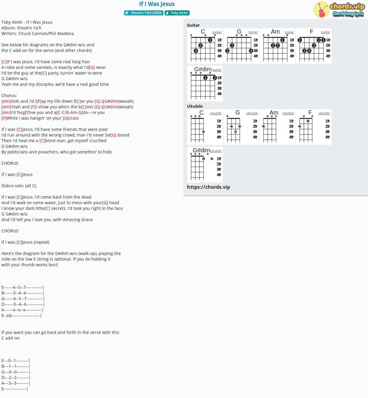 Chord If I Was Jesus Toby Keith Tab Song Lyric Sheet Guitar Ukulele Chords Vip
