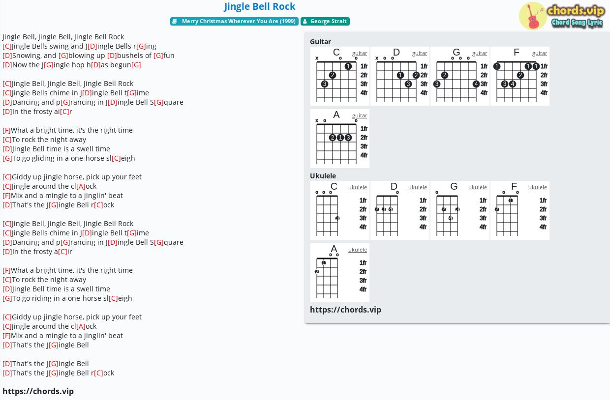 guitar chords of jingle bells