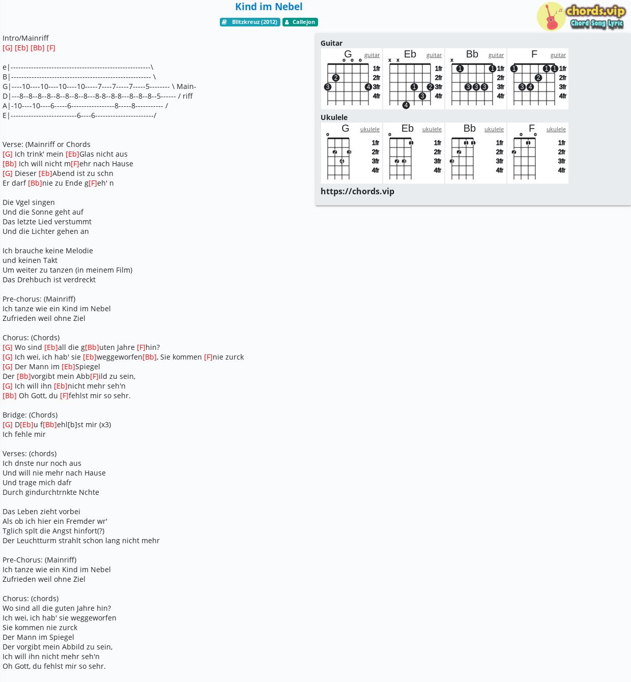 Chord Kind Im Nebel Callejon Tab Song Lyric Sheet Guitar Ukulele Chords Vip Chord Kind Im Nebel Callejon Tab Song Lyric Sheet Guitar Ukulele Chords Vip