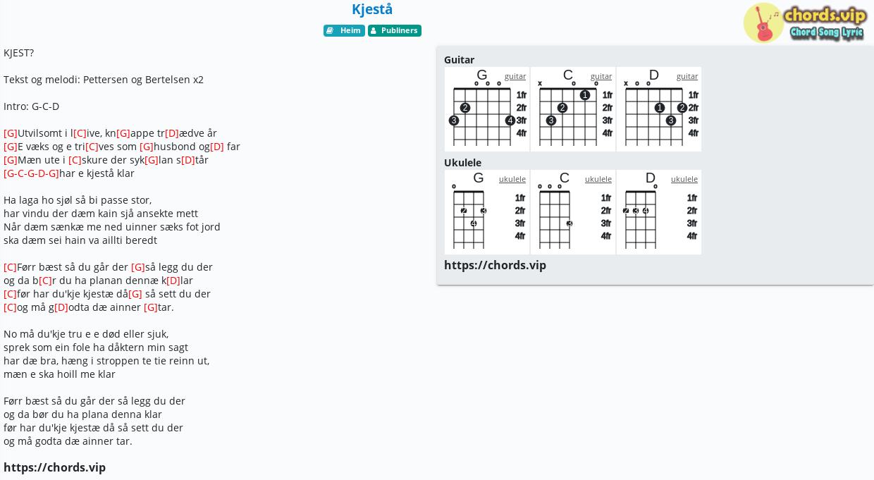 Chord Kjesta Publiners Tab Song Lyric Sheet Guitar Ukulele Chords Vip