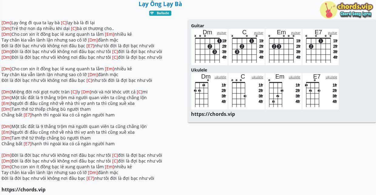 Chord Lạy Ong Lạy Ba Cm1x Phao Tab Song Lyric Sheet Guitar Ukulele Chords Vip