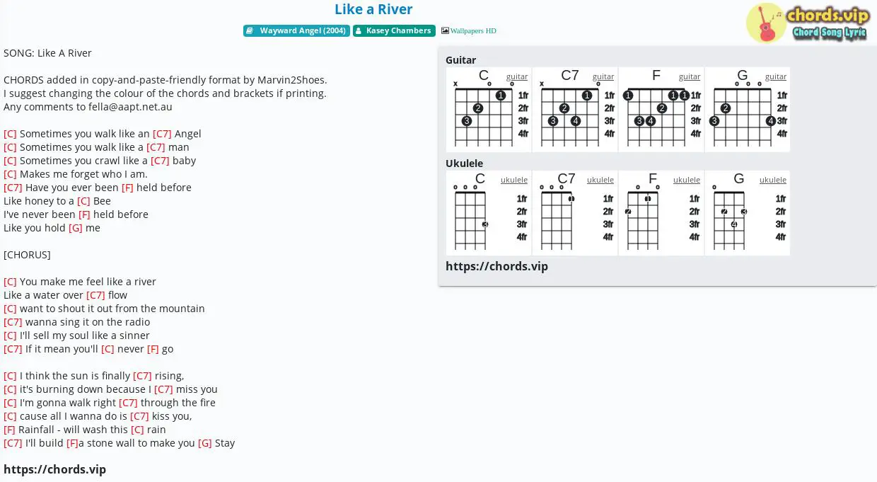 Chord Like A River Kasey Chambers Tab Song Lyric Sheet Guitar Ukulele Chords Vip Chord Like A River Kasey Chambers Tab Song Lyric Sheet Guitar Ukulele Chords Vip