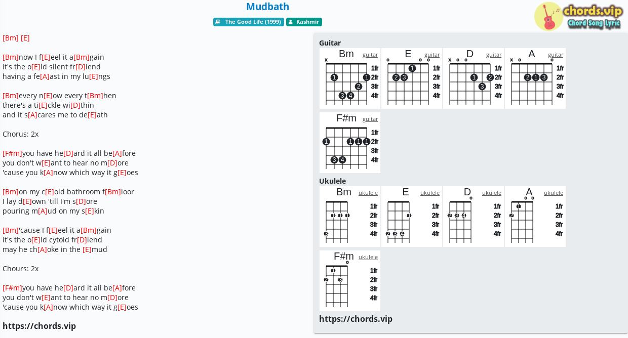 Chord Mudbath Kashmir Tab Song Lyric Sheet Guitar Ukulele Chords Vip
