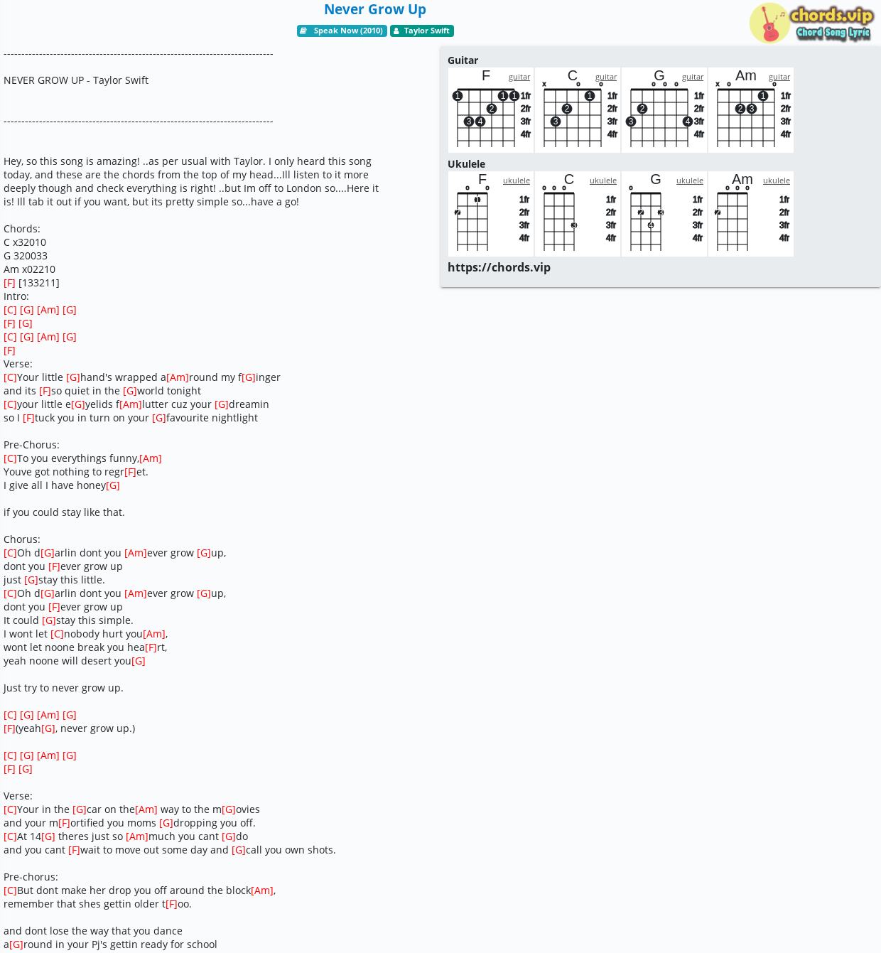 Chords ukulele up song theme 23 Fun