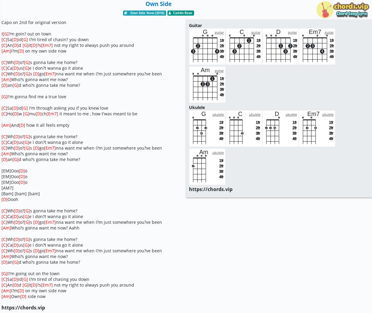 Slash Chord Ukulele Abm C G M C D Tuning