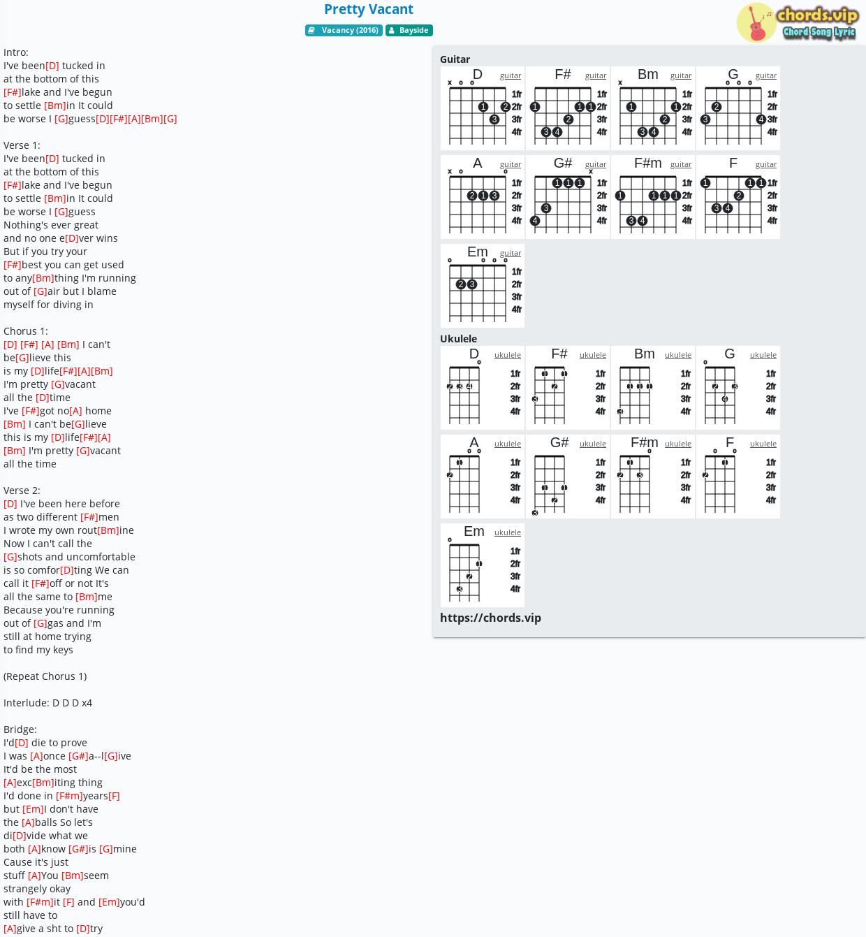 Chord Pretty Vacant Bayside Tab Song Lyric Sheet Guitar Ukulele Chords Vip Chord Pretty Vacant Bayside Tab Song Lyric Sheet Guitar Ukulele Chords Vip