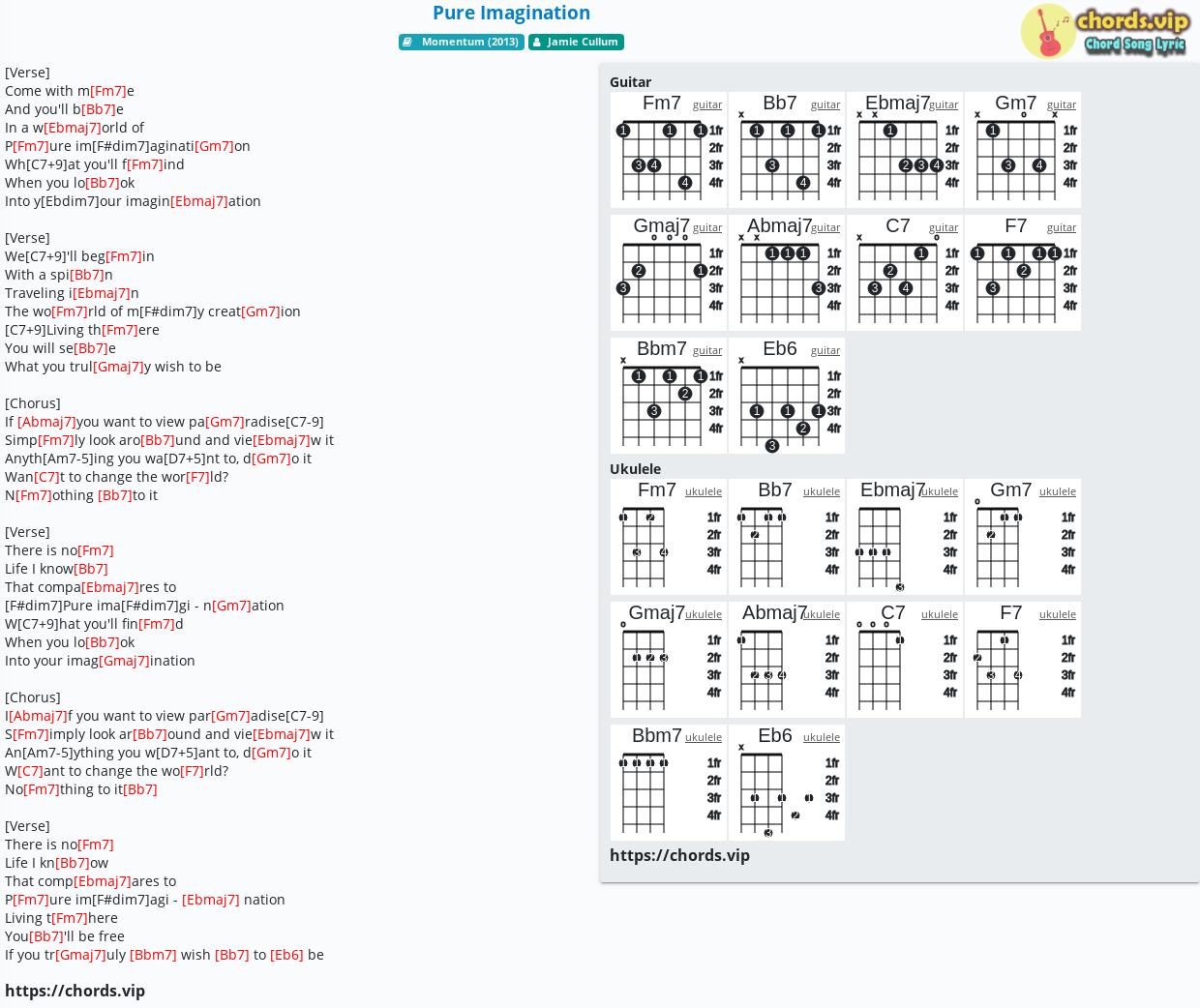 Chord Pure Imagination Jamie Cullum Tab Song Lyric Sheet Guitar Ukulele Chords Vip