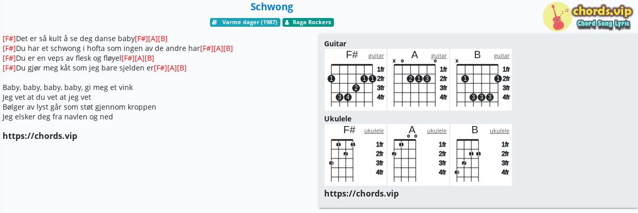 Chord Schwong Raga Rockers Tab Song Lyric Sheet Guitar Ukulele Chords Vip