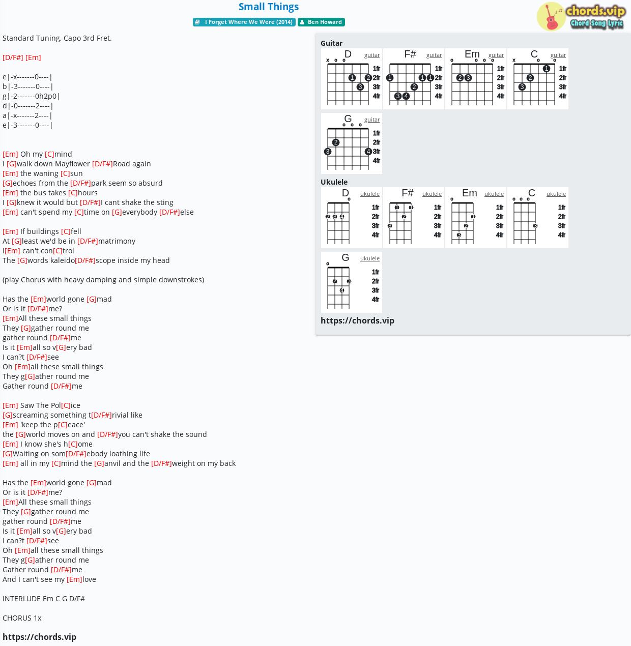 Chord Small Things Ben Howard Tab Song Lyric Sheet Guitar Ukulele Chords Vip Chord Small Things Ben Howard Tab Song Lyric Sheet Guitar Ukulele Chords Vip
