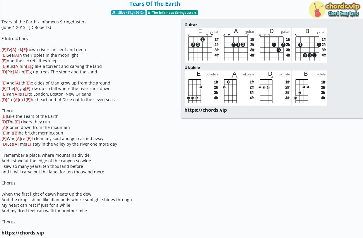 Chord Tears Of The Earth The Infamous Stringdusters Tab Song Lyric Sheet Guitar Ukulele Chords Vip Chord Tears Of The Earth The Infamous Stringdusters Tab Song Lyric Sheet Guitar Ukulele Chords Vip