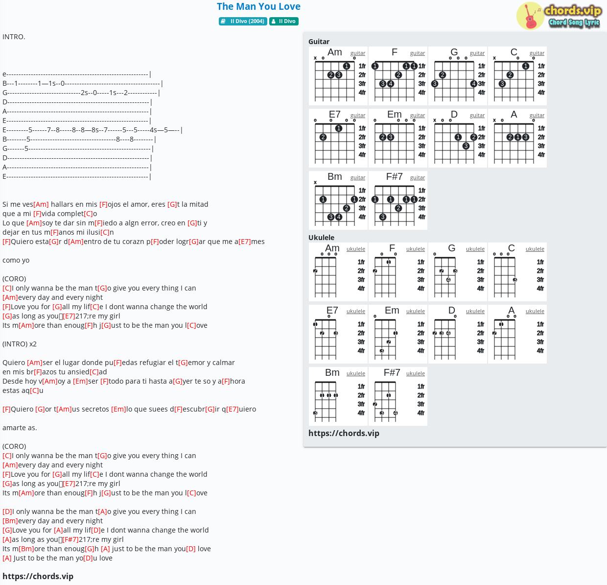 Chord The Man You Love Il Divo Tab Song Lyric Sheet Guitar Ukulele Chords Vip