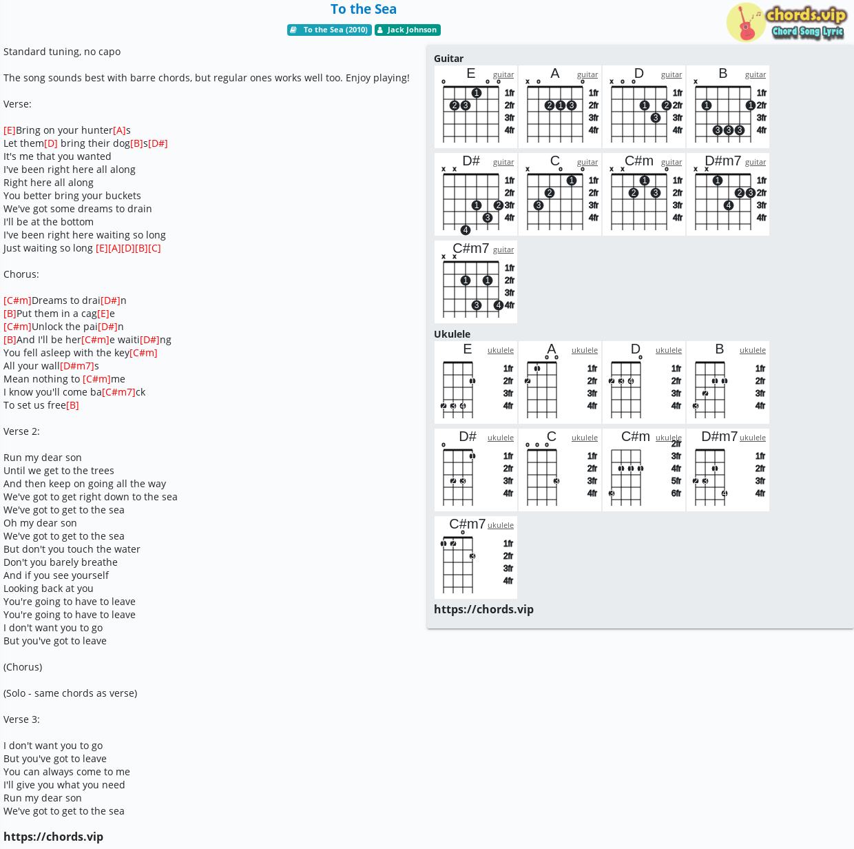 Jack Johnson Angel Guitar Chords