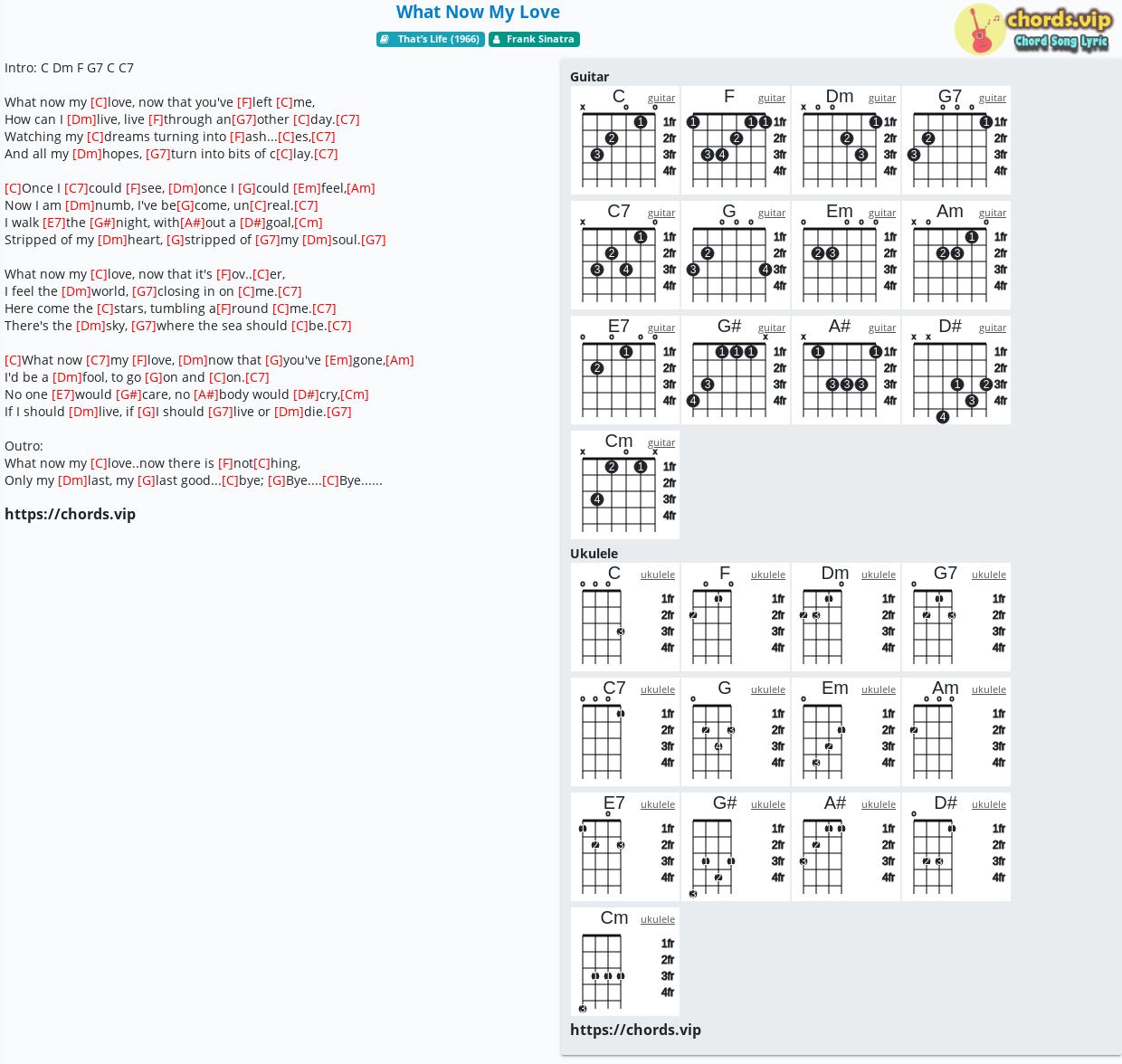 Chord What Now My Love Frank Sinatra Tab Song Lyric Sheet Guitar Ukulele Chords Vip Chord What Now My Love Frank Sinatra Tab Song Lyric Sheet Guitar Ukulele Chords Vip