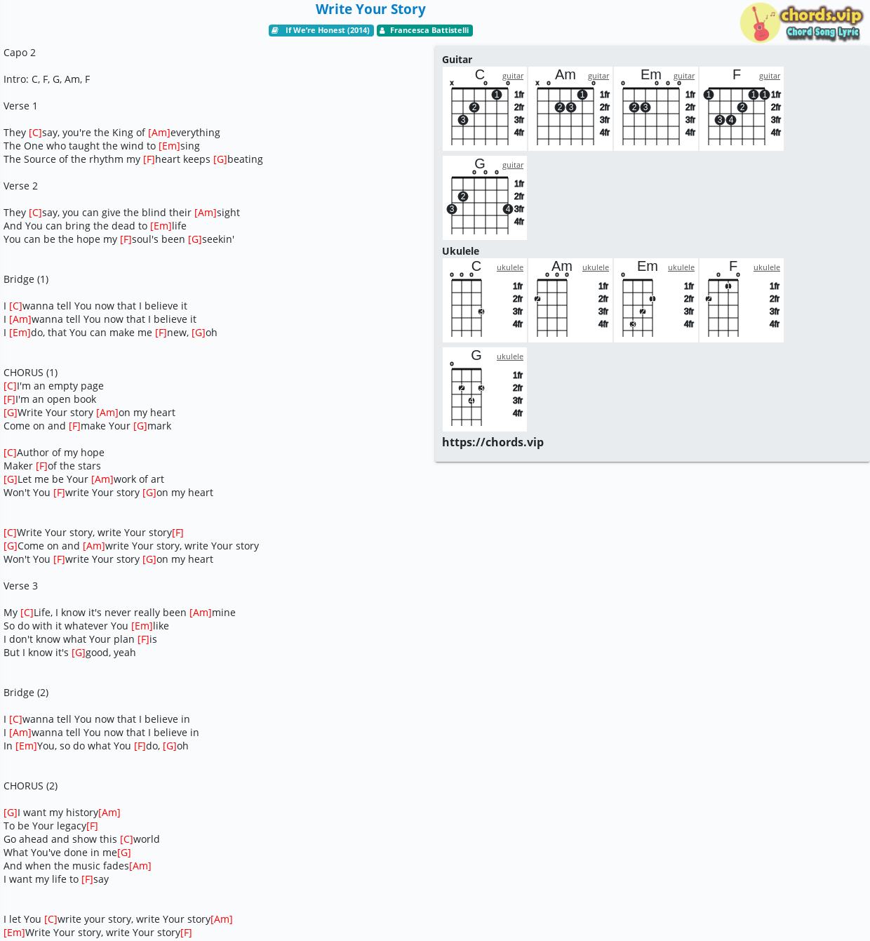 Chord Write Your Story Francesca Battistelli Tab Song Lyric Sheet Guitar Ukulele Chords Vip Chord Write Your Story Francesca Battistelli Tab Song Lyric Sheet Guitar Ukulele Chords Vip