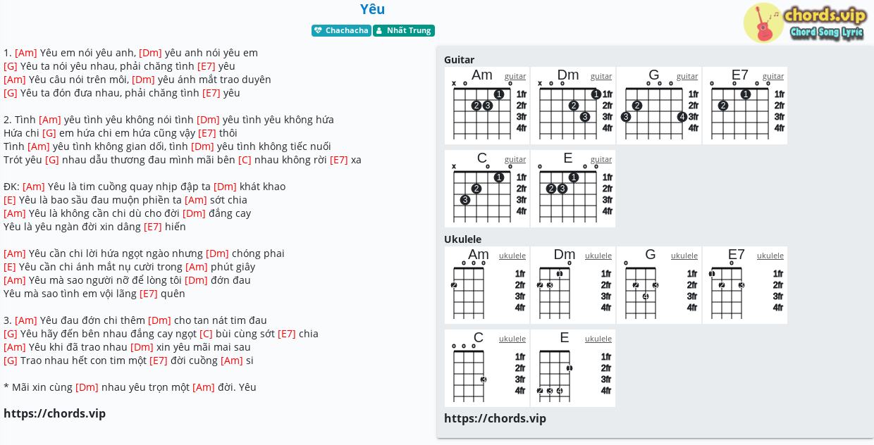 Chord Yeu Nhất Trung Tab Song Lyric Sheet Guitar Ukulele Chords Vip Chord Yeu Nhất Trung Tab Song Lyric Sheet Guitar Ukulele Chords Vip